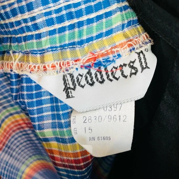 Plaid Ruffle Hem Skirt - Blue and Red - Picture 11 of 12